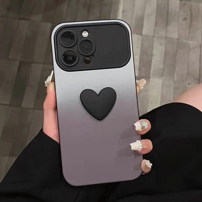 3D Love Heart Gradient iPhone Case