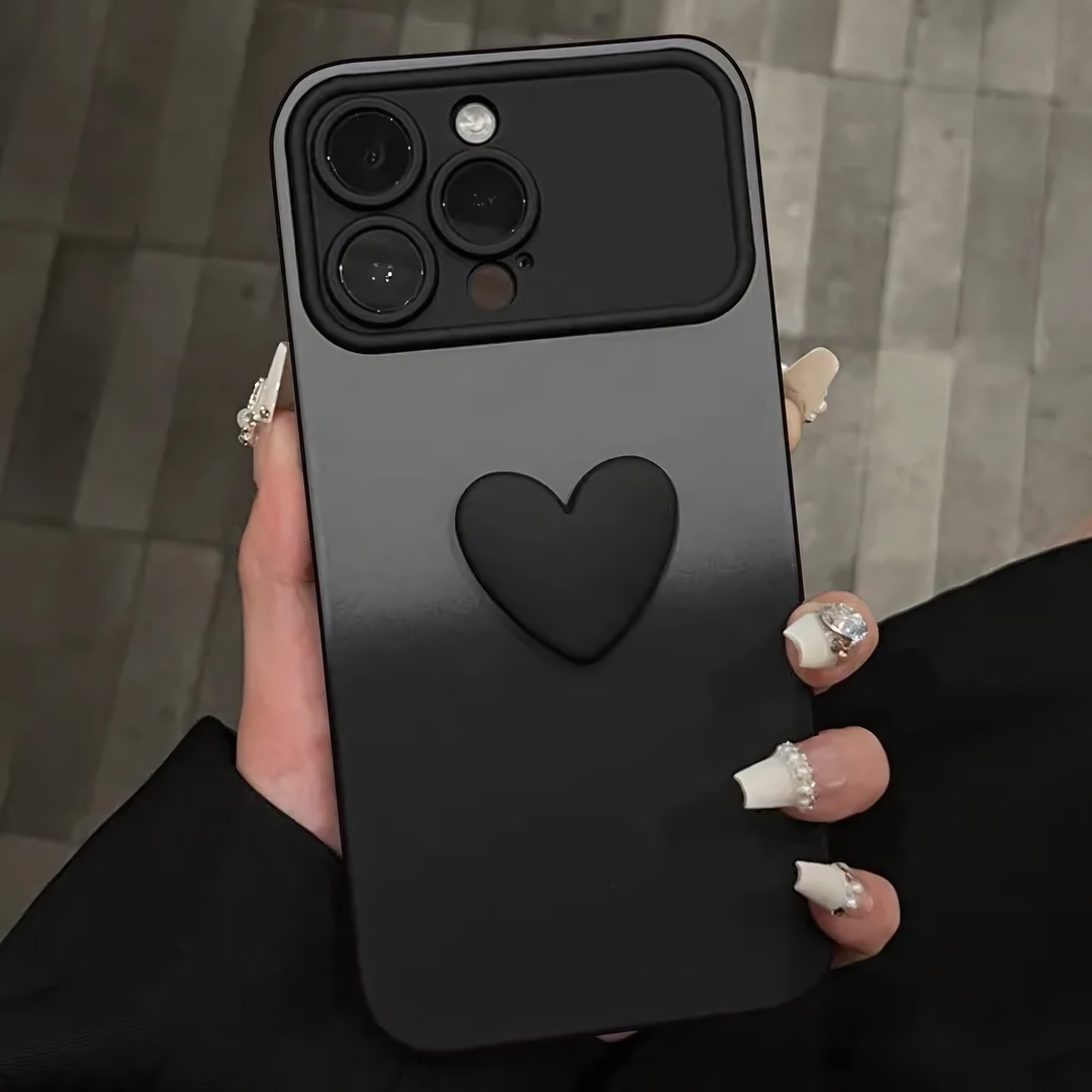 3D Love Heart Gradient iPhone Case