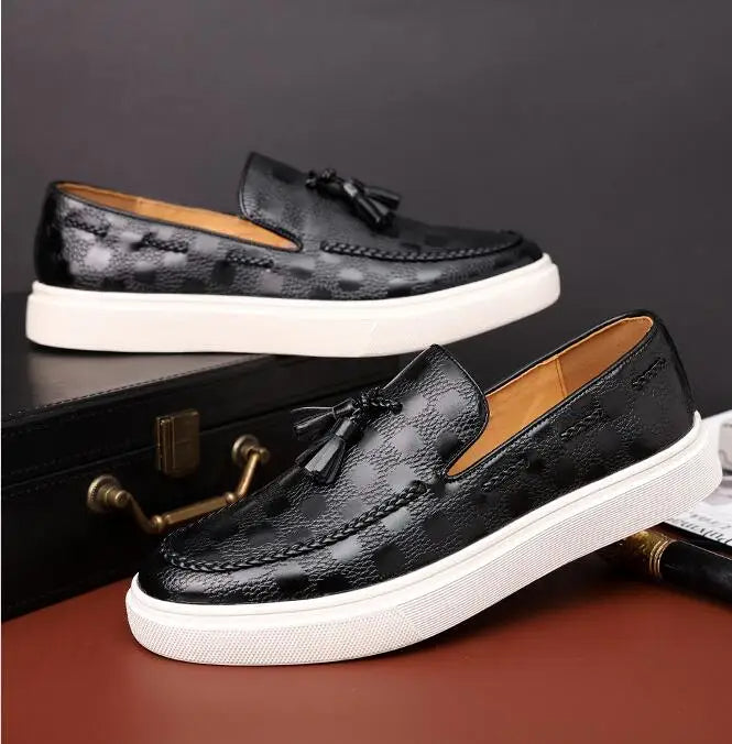 Men's Embossed Leather Loafers