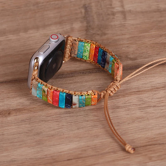 Natural Stone Beaded Apple Watch Band