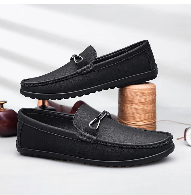 Men Casual Leather Loafers Shoes