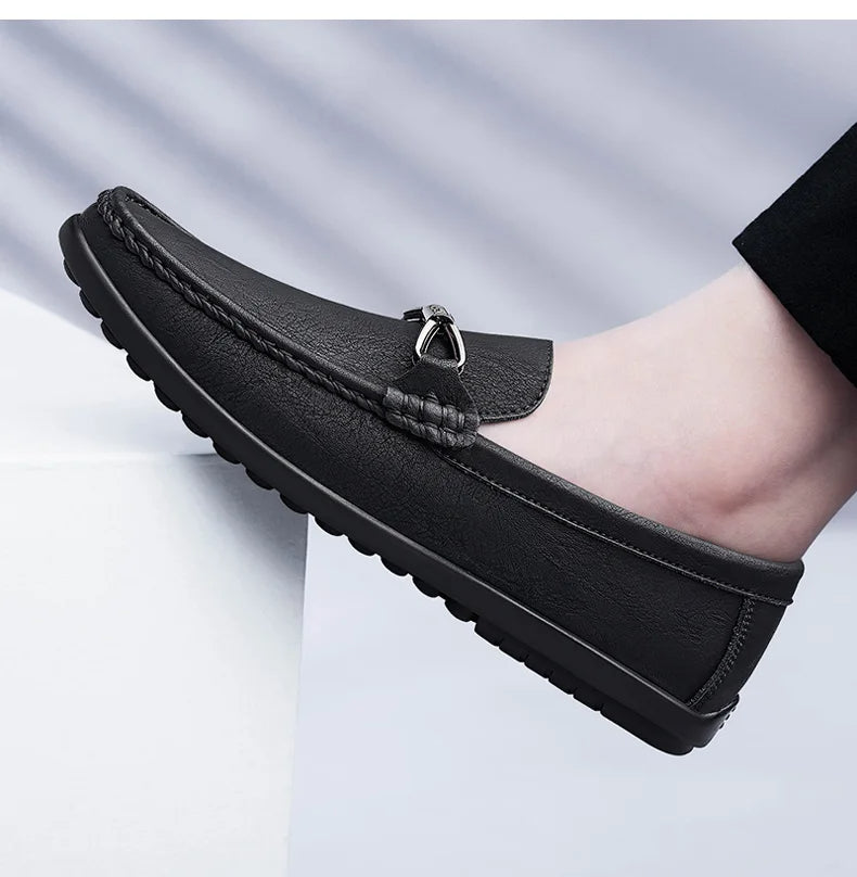 Men Casual Leather Loafers Shoes