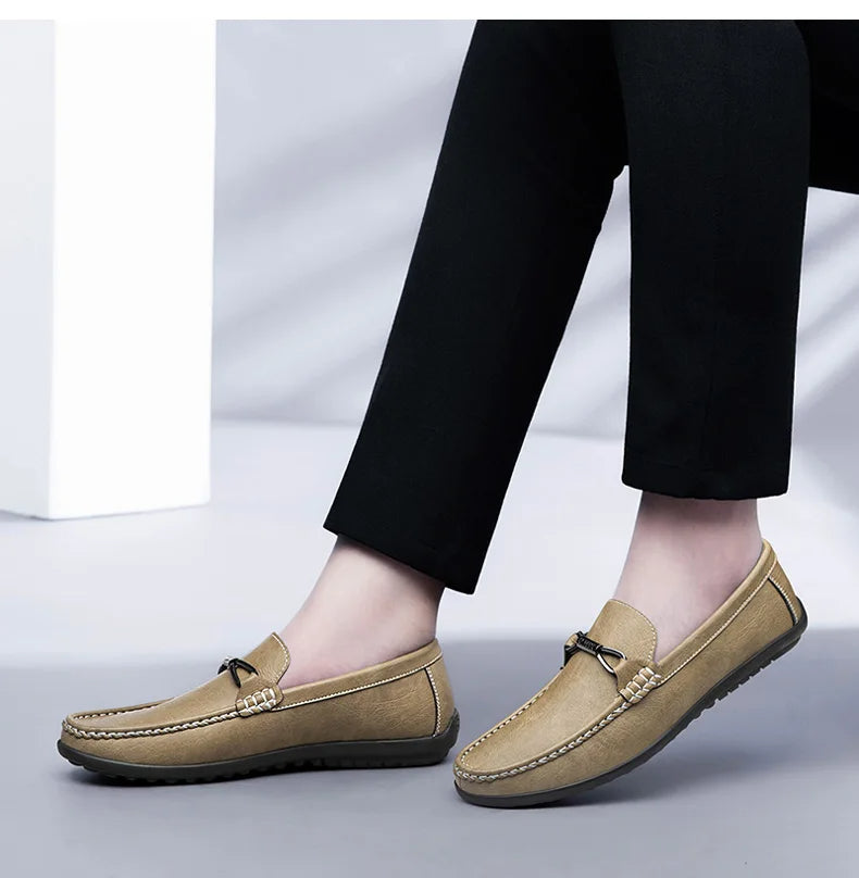 Men Casual Leather Loafers Shoes