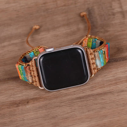 Natural Stone Beaded Apple Watch Band