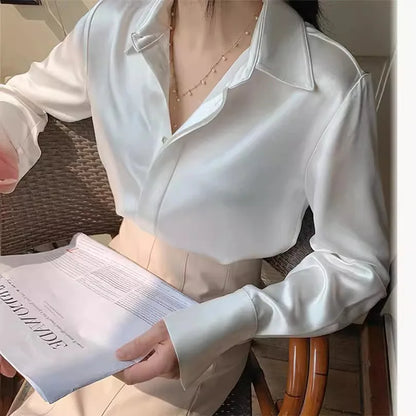 Parisian Satin Blouse