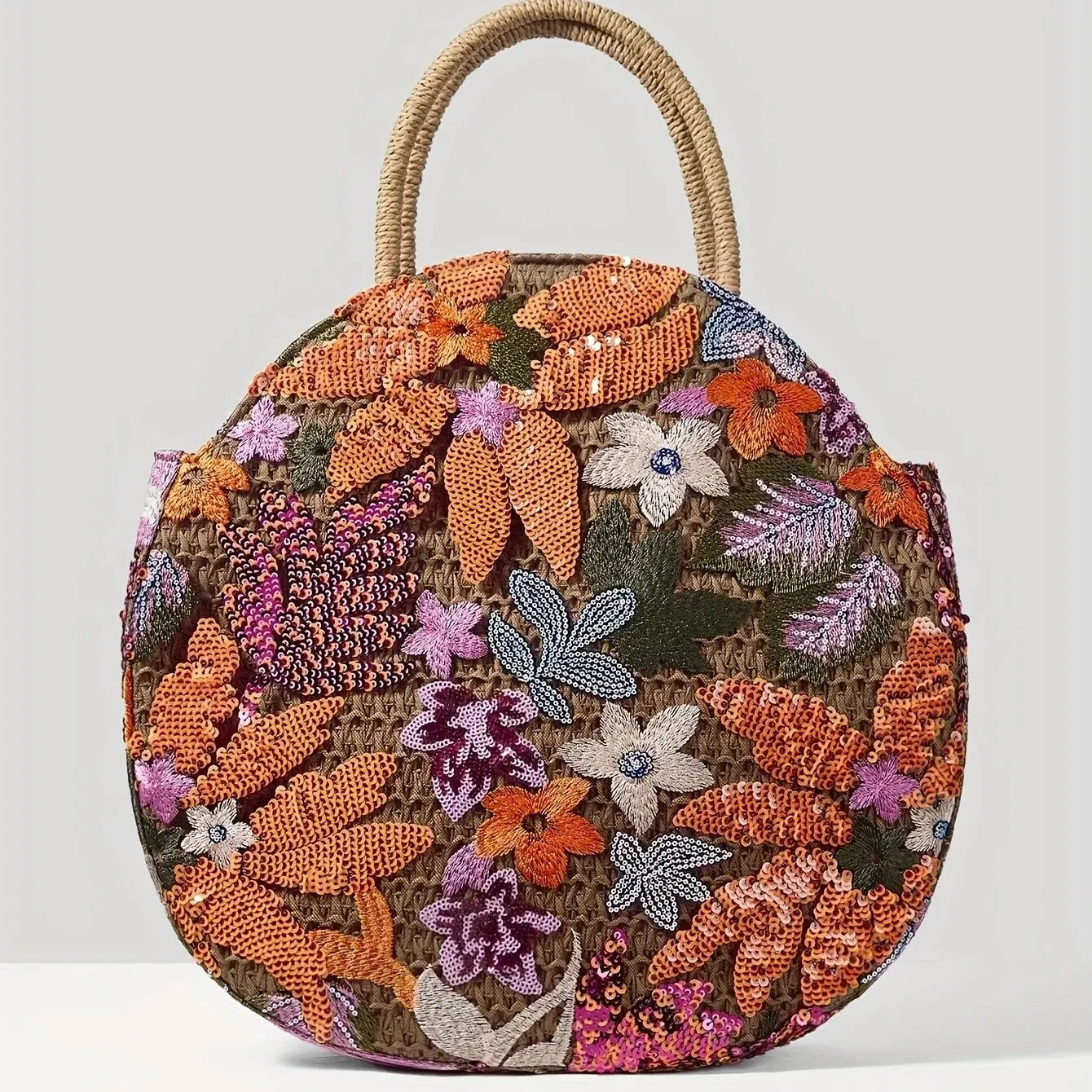 Retro Ethnic Round Handbag - District Sunday