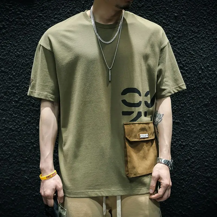 Retrograde Cargo Pocket Oversized Tee