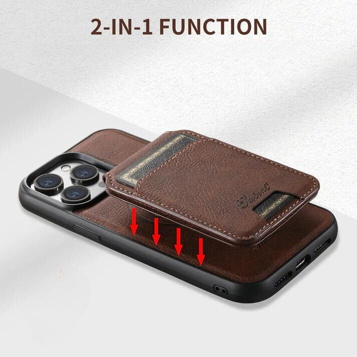 Leather Magnetic Pocket Cover For iPhone