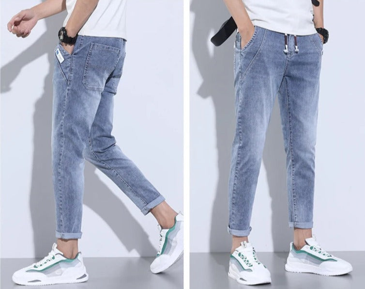 Drawstring Hip Hop Denim Pants