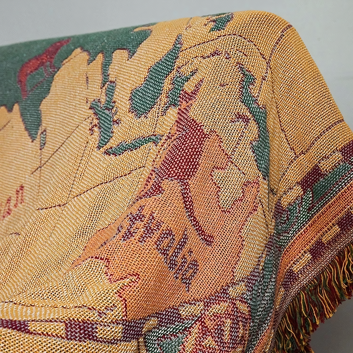 World Map Cotton Blanket