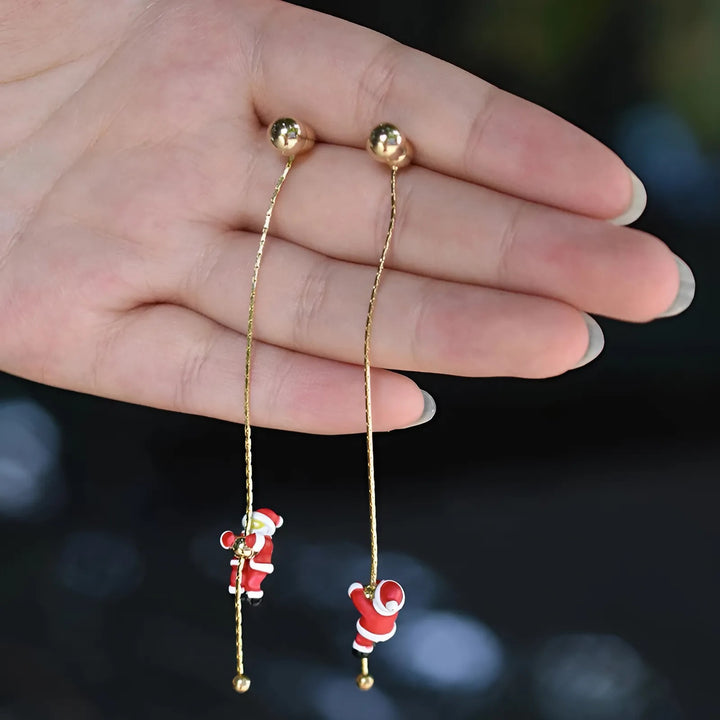 Jingle Santa Earrings