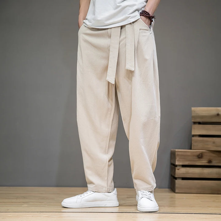 Spring Linen Pants Men