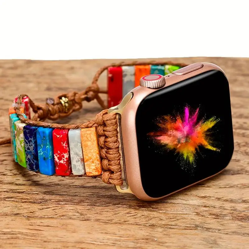 Natural Stone Beaded Apple Watch Band