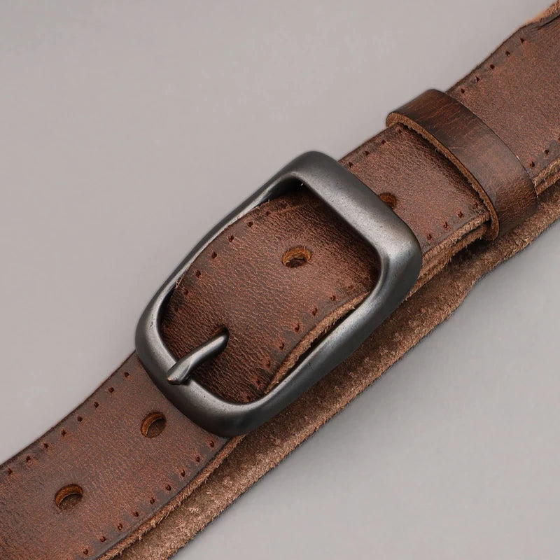 Men's Leather Needle Buckle Belt