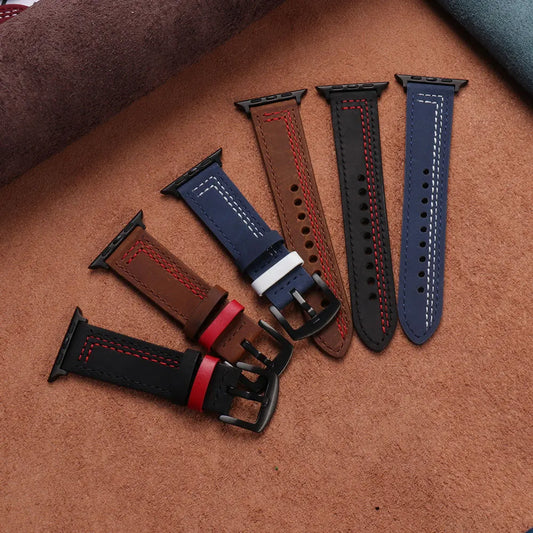 Retro Leather Apple Watch Band
