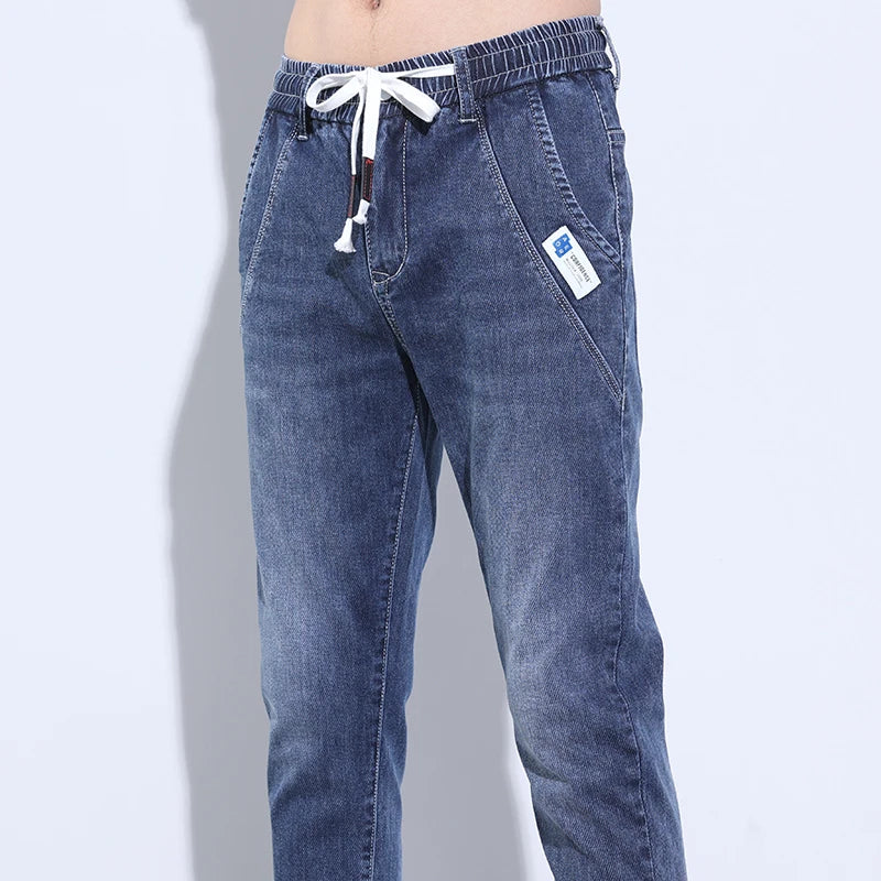 Drawstring Hip Hop Denim Pants