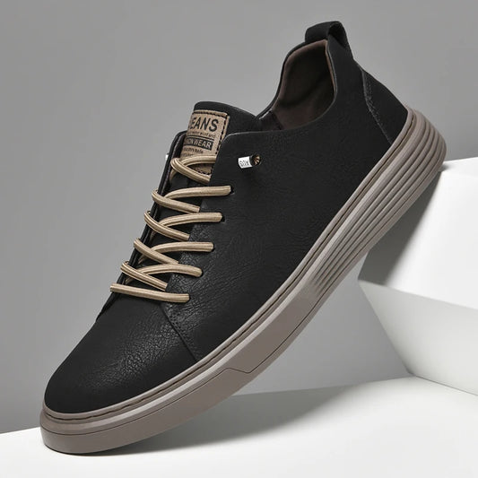 Oxfords Men Leather Sneakers