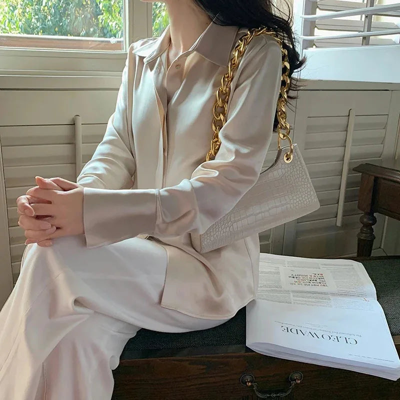 Parisian Satin Blouse