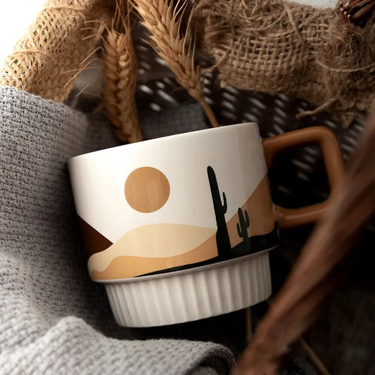 Morandi Coffee Cup Retro Ceramic