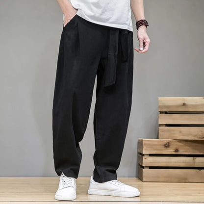 Spring Linen Pants Men