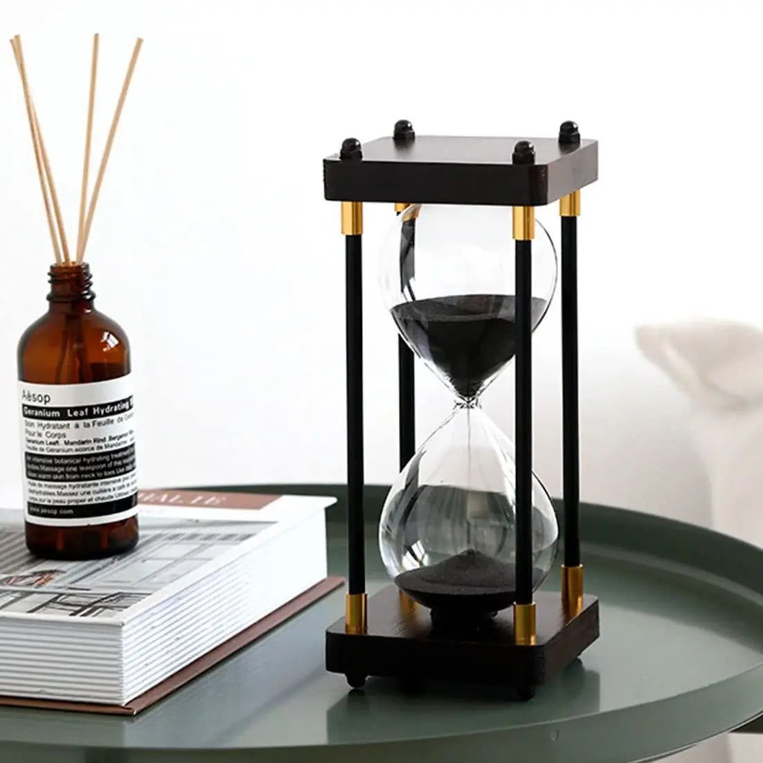 Serene Sands Wooden Hourglass