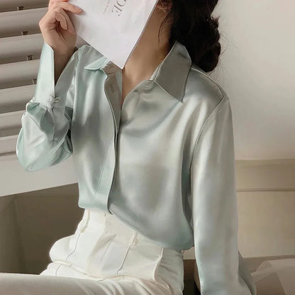 Parisian Satin Blouse