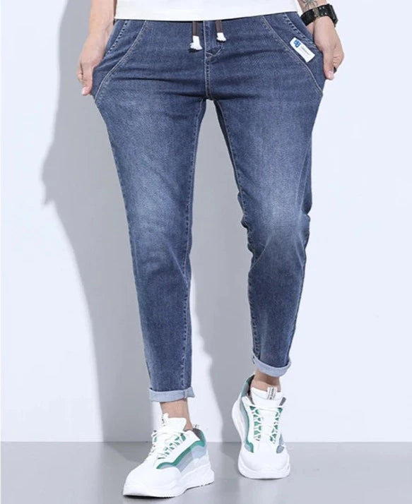 Drawstring Hip Hop Denim Pants