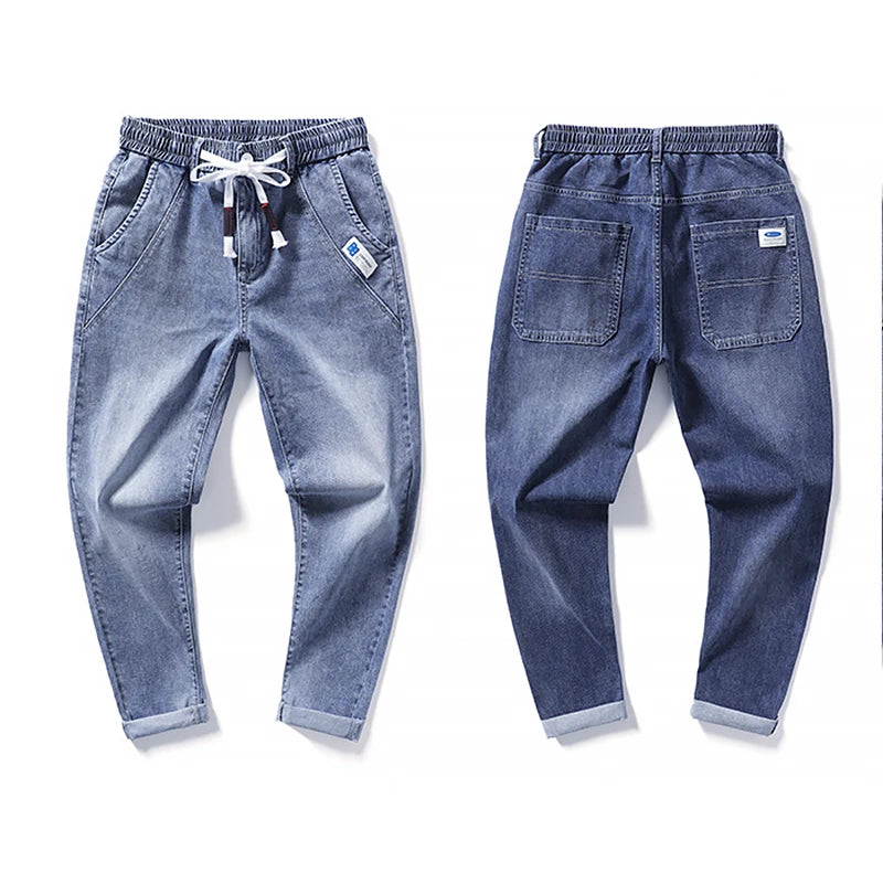 Drawstring Hip Hop Denim Pants