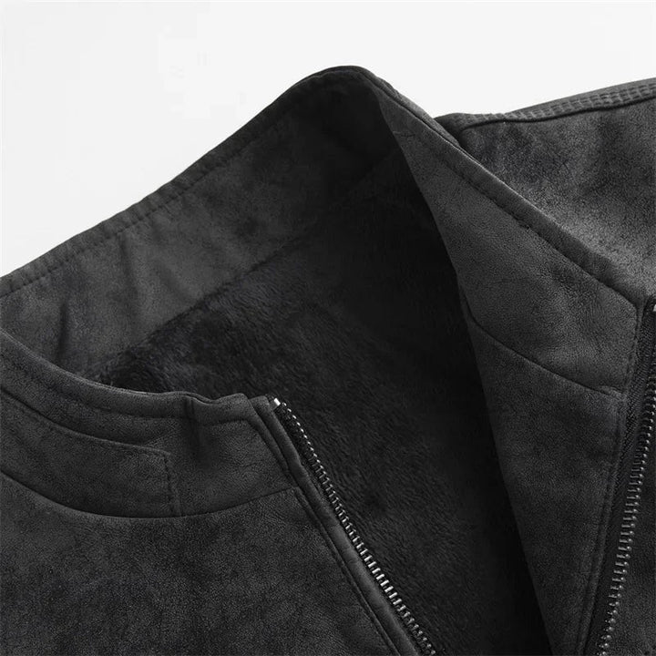 Phantom Fleece-Lined Leather Jacket