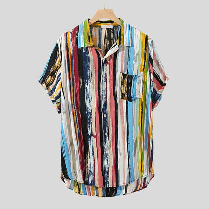 Harajuku Rainbow Pocket Shirt