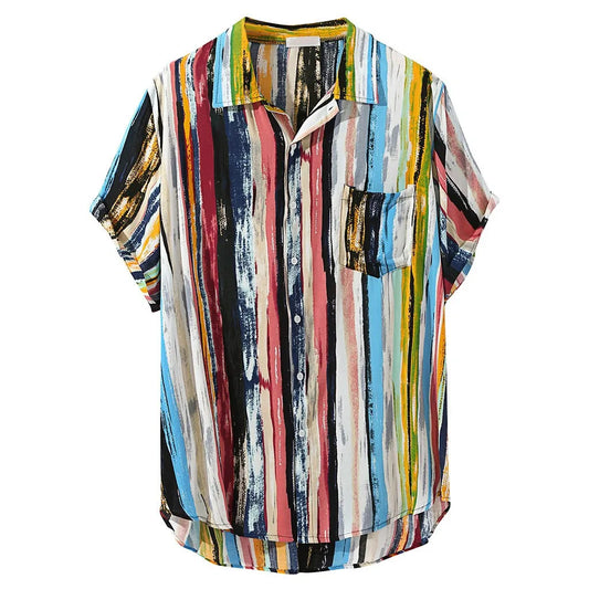 Harajuku Rainbow Pocket Shirt