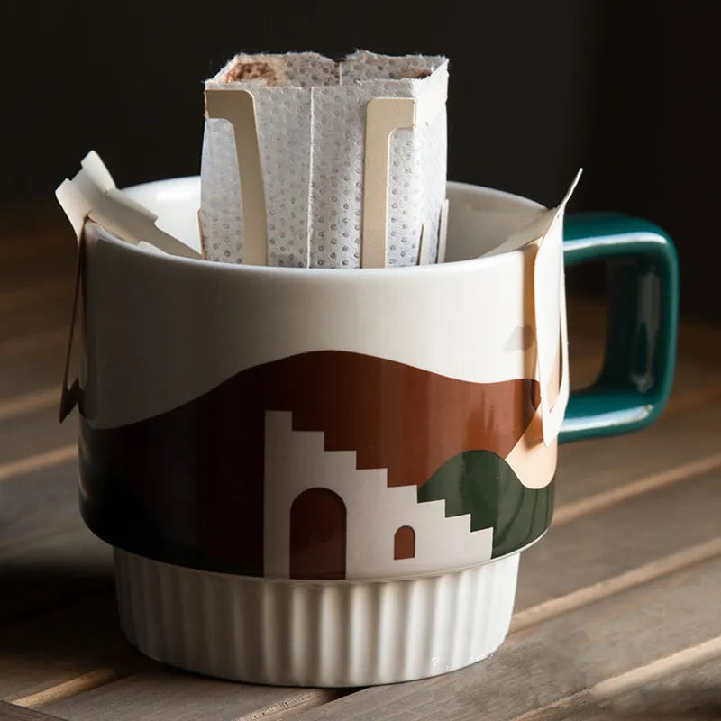 Morandi Coffee Cup Retro Ceramic