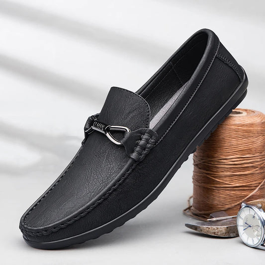 Men Casual Leather Loafers Shoes