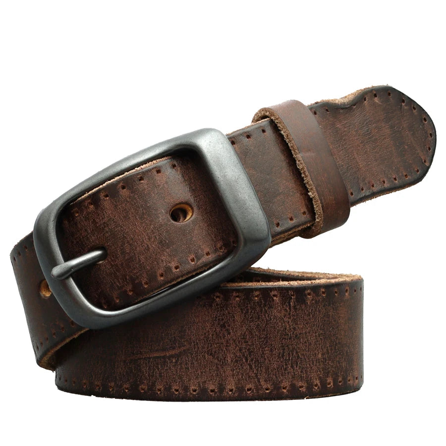 Men's Leather Needle Buckle Belt