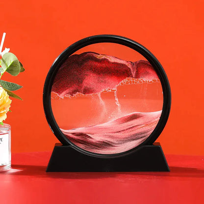 3D Moving Sand Art Picture Round Glass - District Sunday