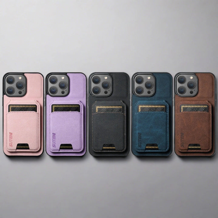 Leather Magnetic Pocket Cover For iPhone