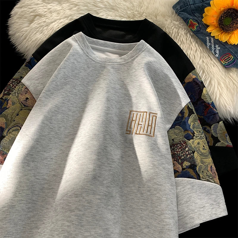 Spliced Bear Embroidered Tshirt