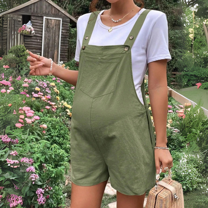 MamaFlex Linen Maternity Romper