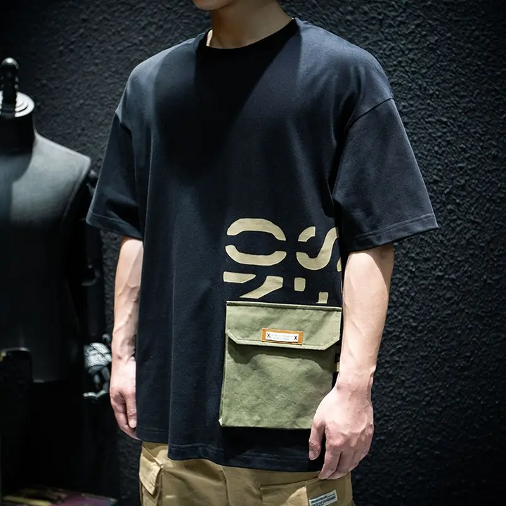 Retrograde Cargo Pocket Oversized Tee