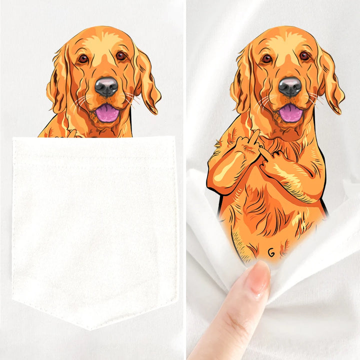 BarkFlip Pocket White T-Shirts
