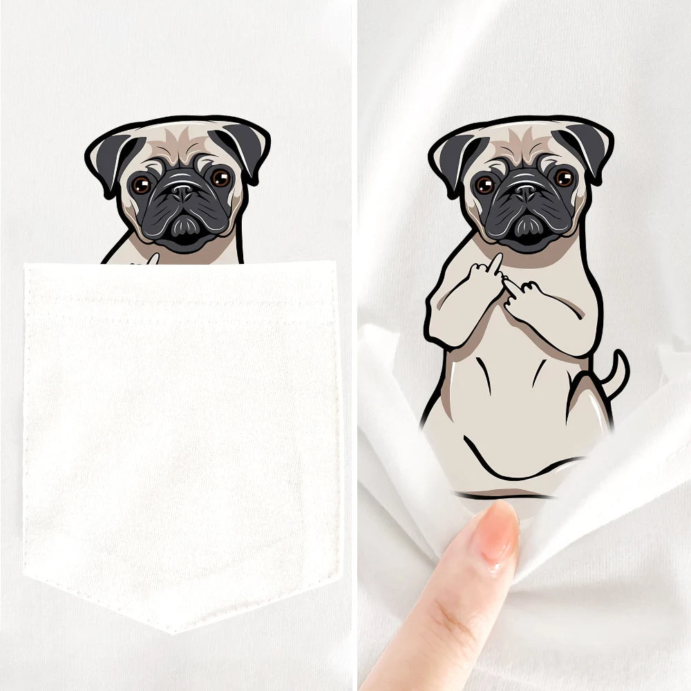 BarkFlip Pocket White T-Shirts