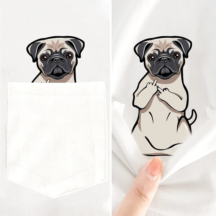BarkFlip Pocket White T-Shirts