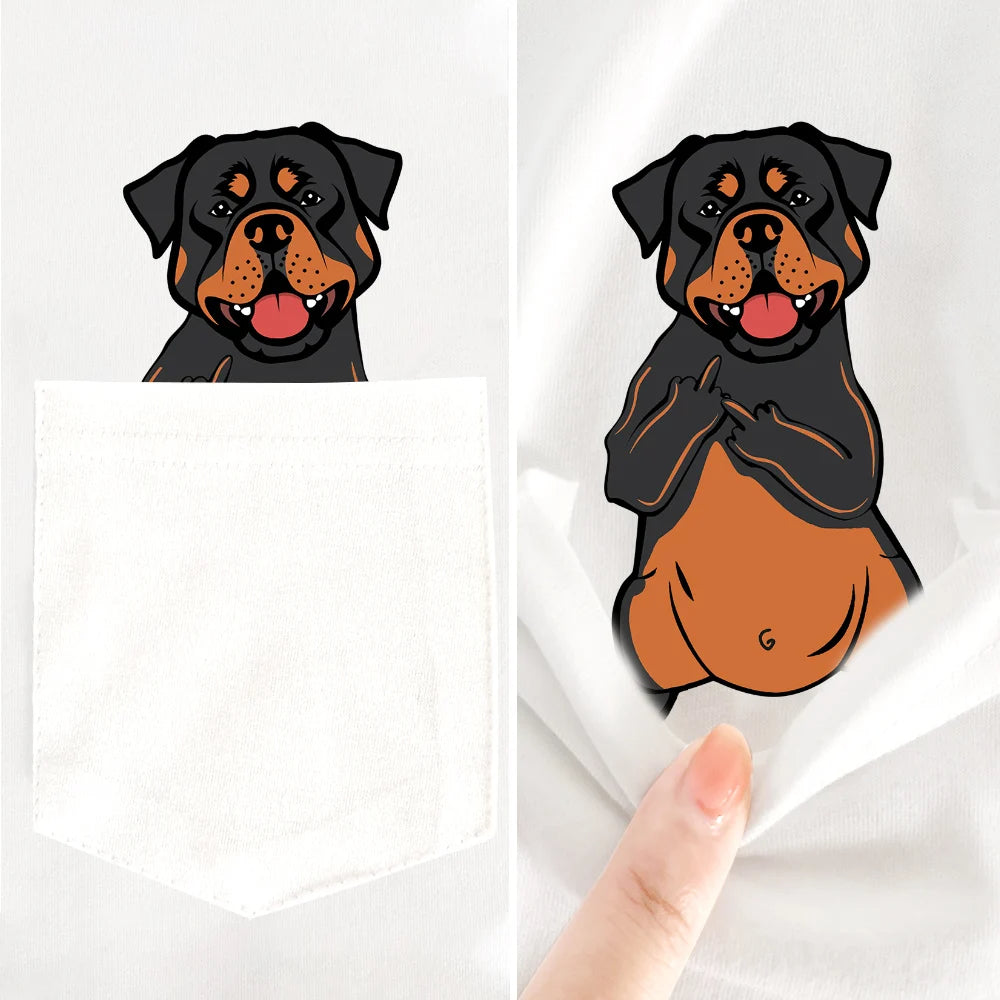BarkFlip Pocket White T-Shirts