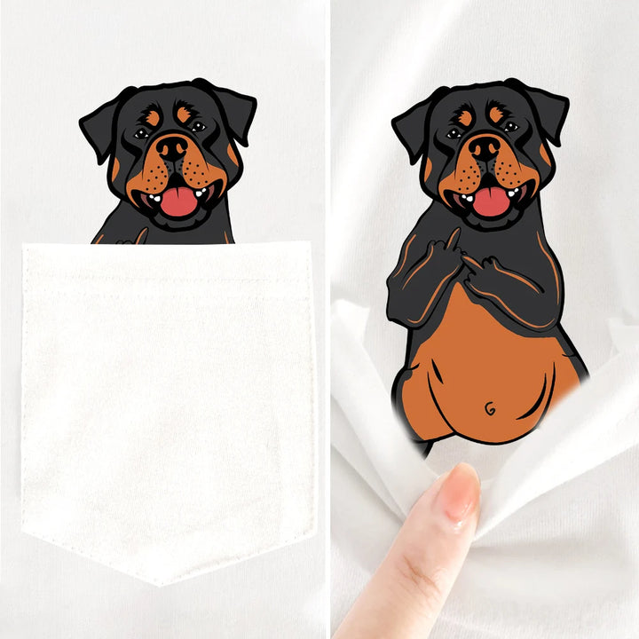 BarkFlip Pocket White T-Shirts