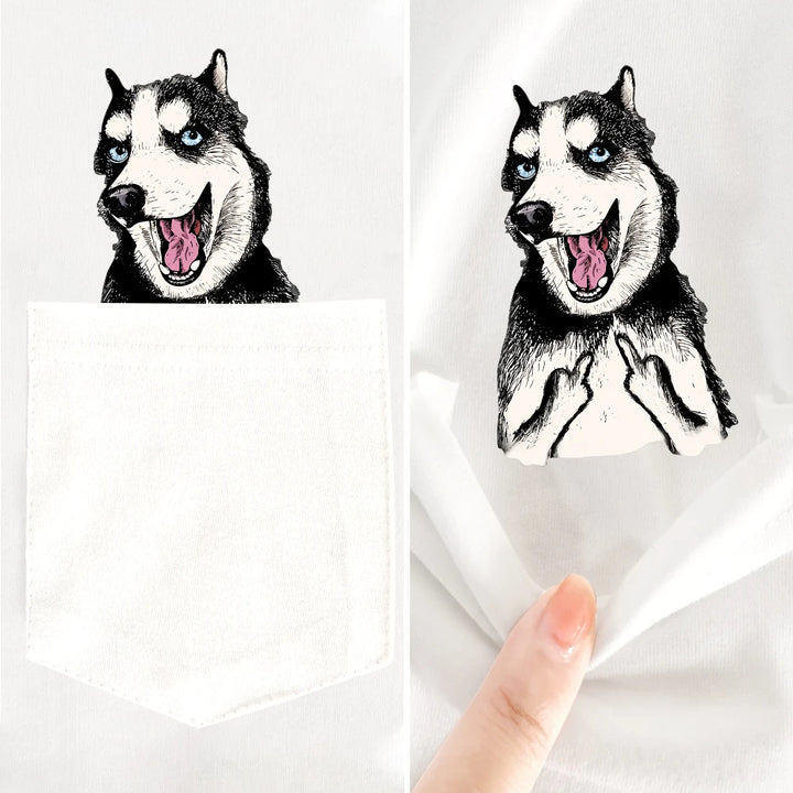 BarkFlip Pocket White T-Shirts