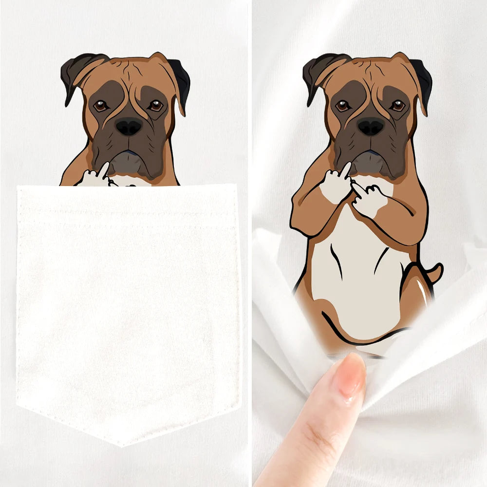 BarkFlip Pocket White T-Shirts