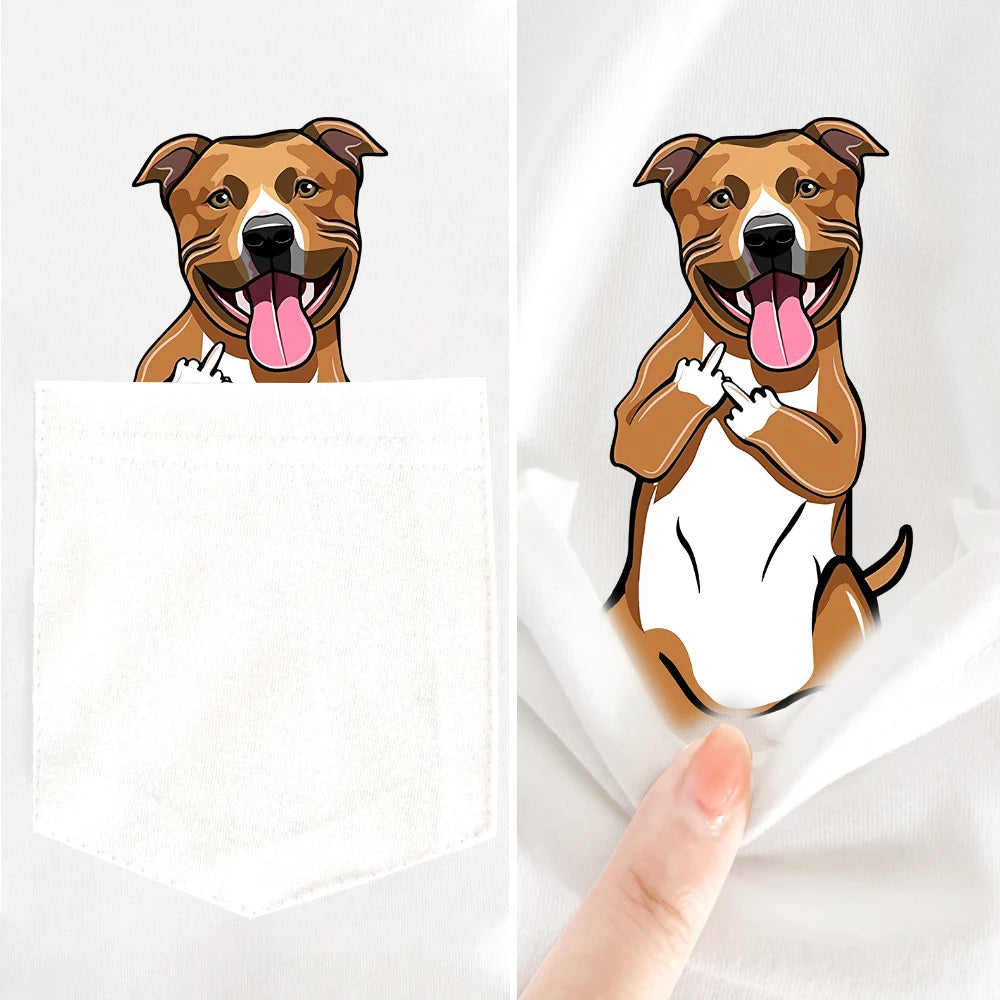 BarkFlip Pocket White T-Shirts