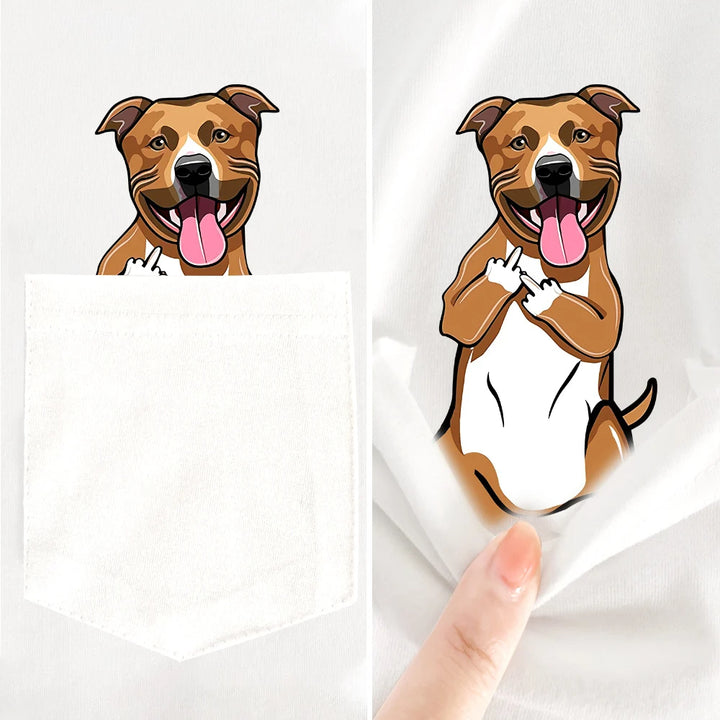 BarkFlip Pocket White T-Shirts