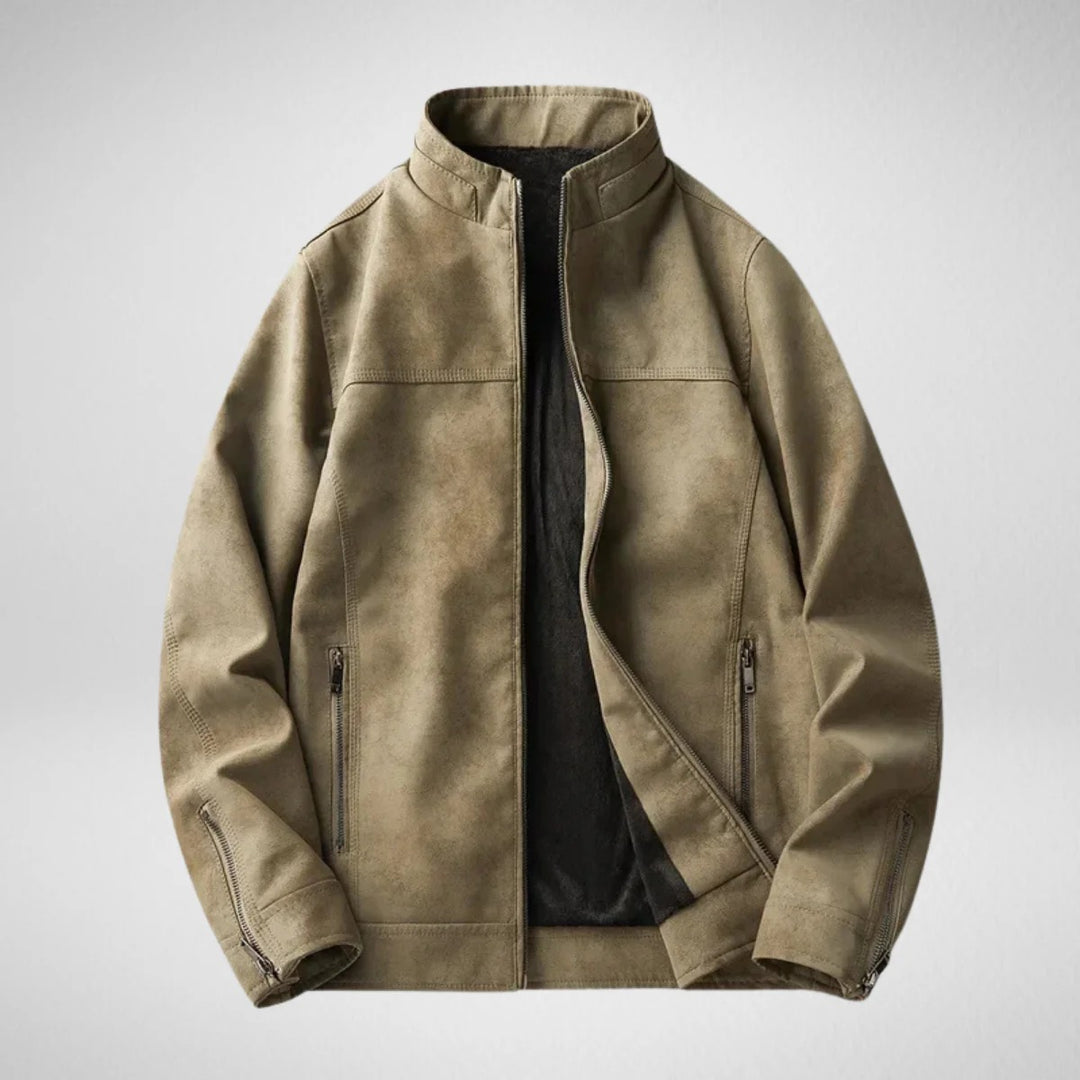 Phantom Fleece-Lined Leather Jacket