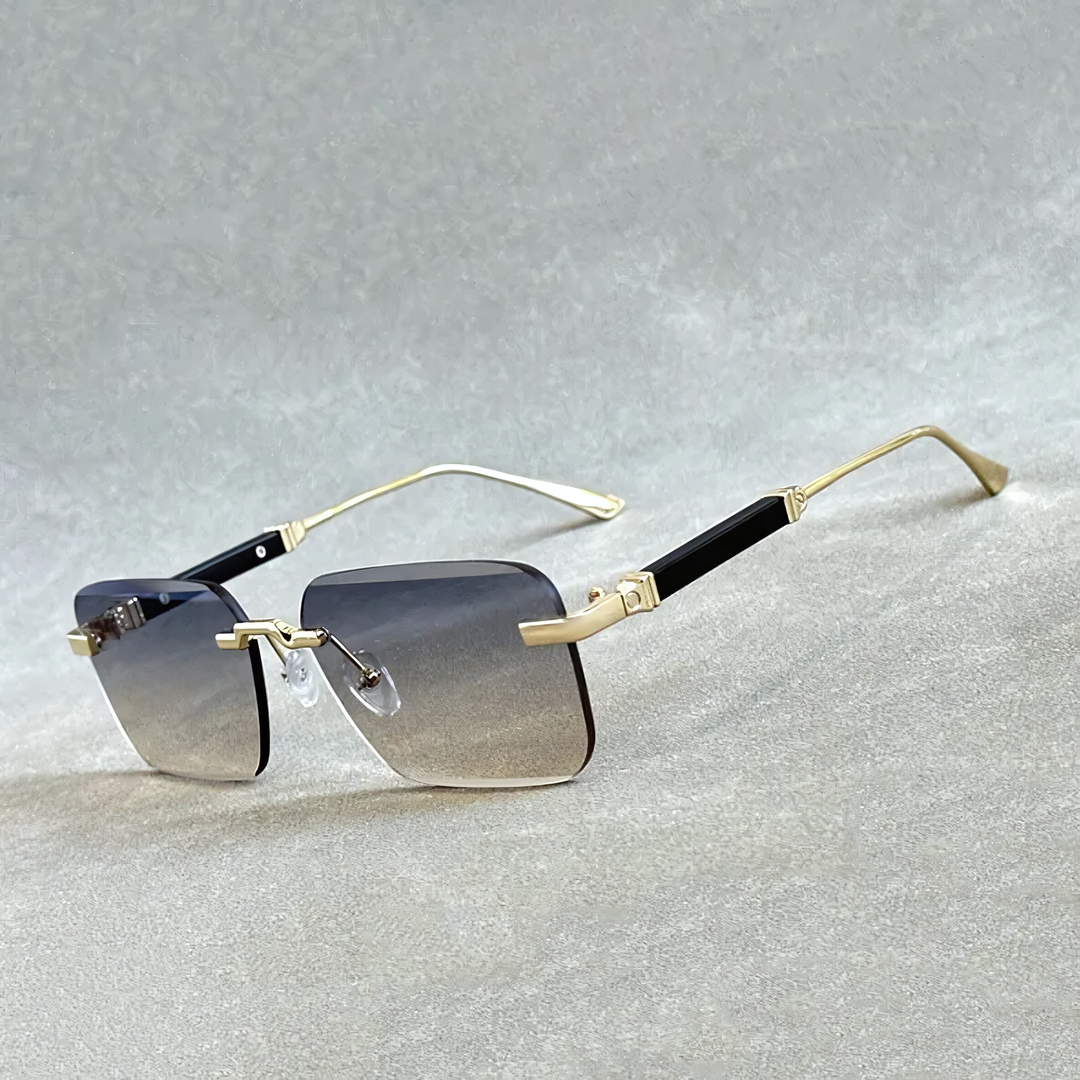 Square Rimless Shades Vintage Square Rimless Sunglasses – District Sunday
